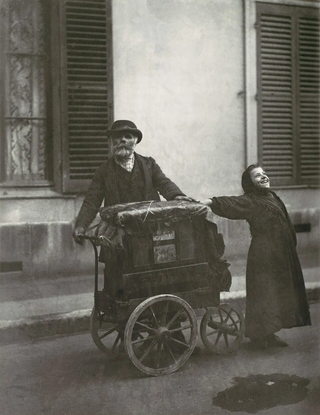 Street Musicians by Eugène Atget, canvas print