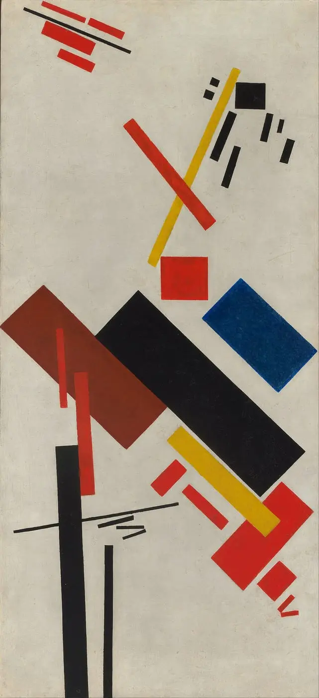 Stroyuschiysya dom (House under construction) by Kazimir Malevich, canvas print