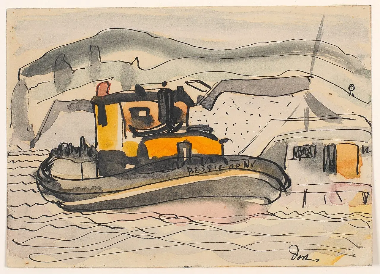Study for "The 'Bessie' of New York" by Arthur Dove, canvas print