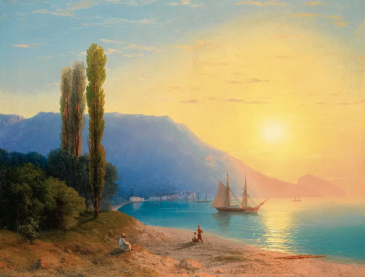 Sunset over Yalta by Ivan Aivazovsky, canvas print