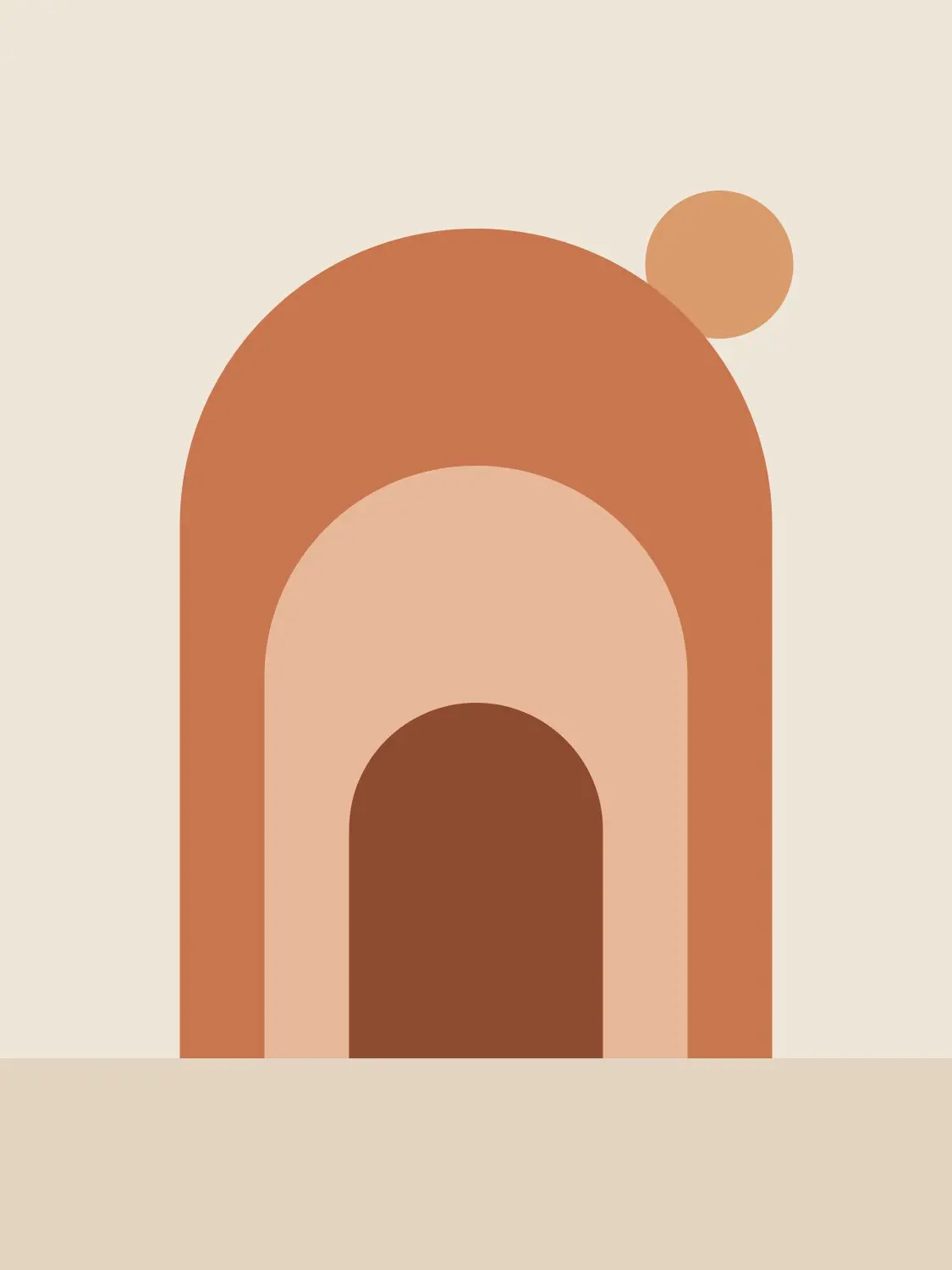 Terracotta Arches by Amelia Studio, canvas print