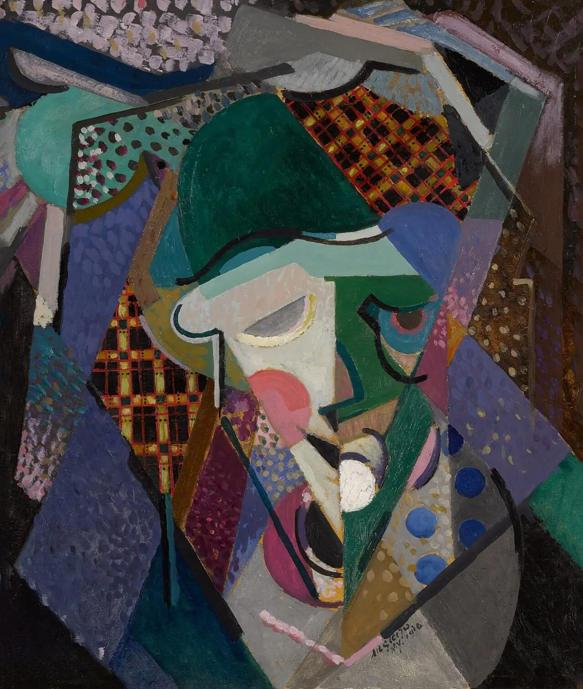 Tête de clown ou Tête by Albert Gleizes, canvas print