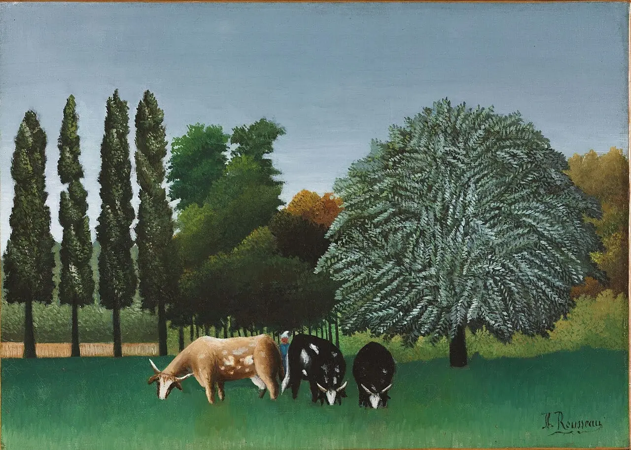 The Banks of the Oise by Henri Rousseau, canvas print