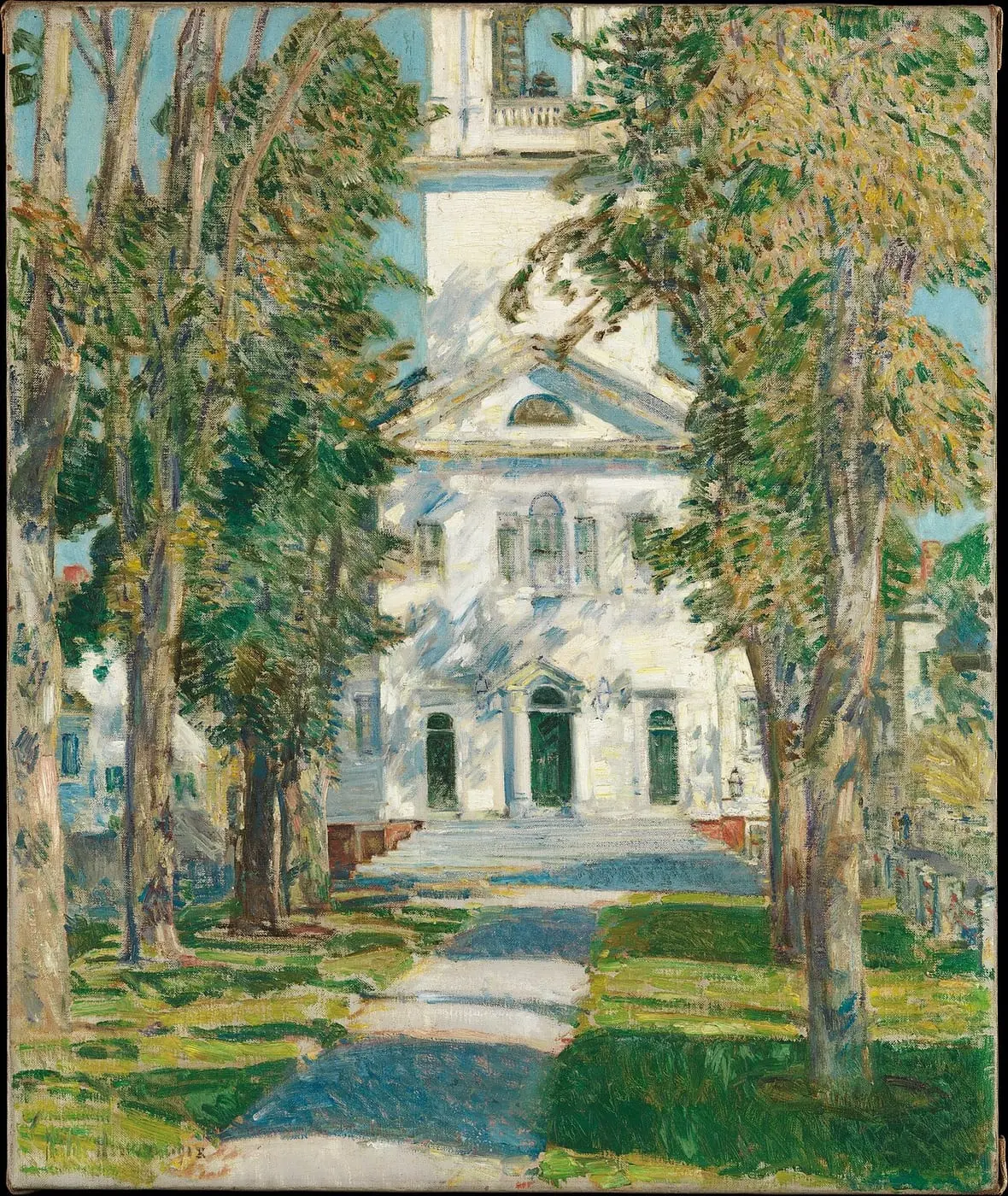 The Church at Gloucester by Childe Hassam, canvas print