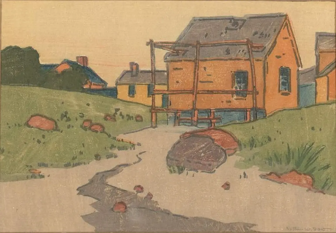 The clam house by Arthur Wesley Dow, canvas print