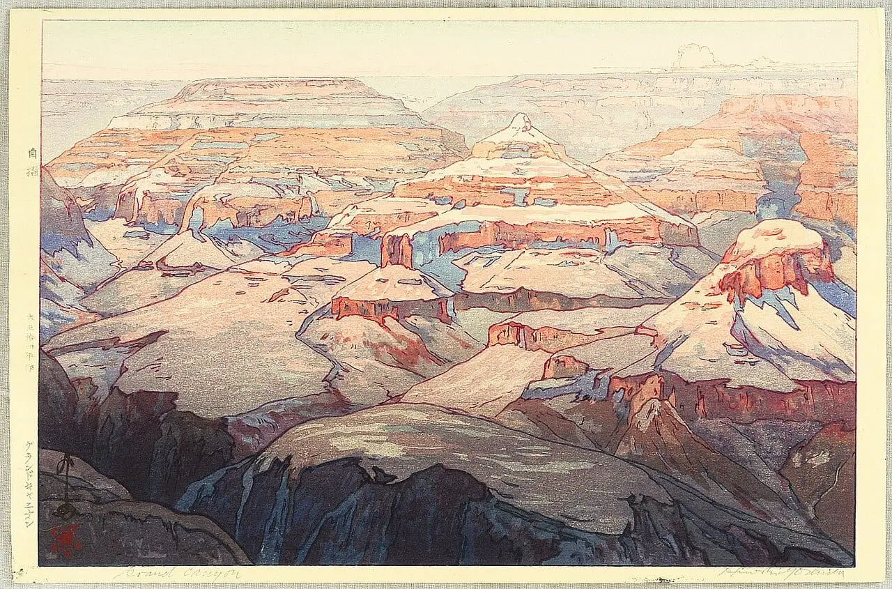 The Grand Canyon by Hiroshi Yoshida, canvas print