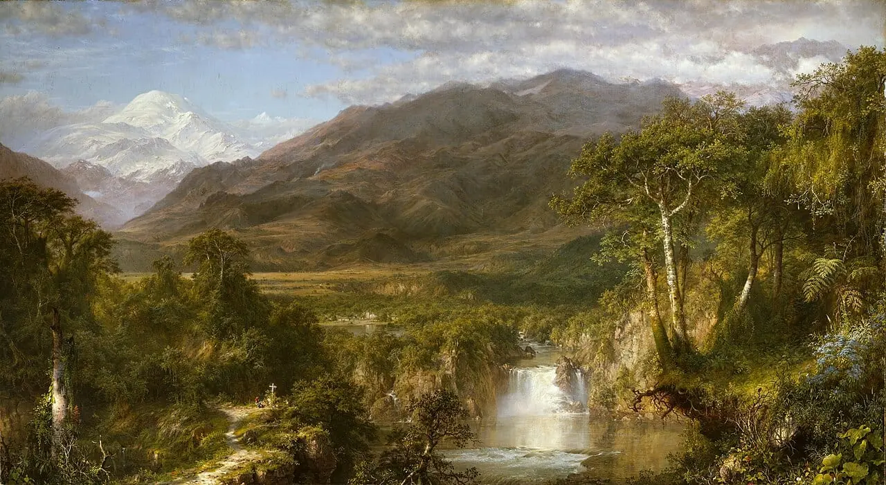 The Heart of the Andes by Frederic Edwin Church, canvas print