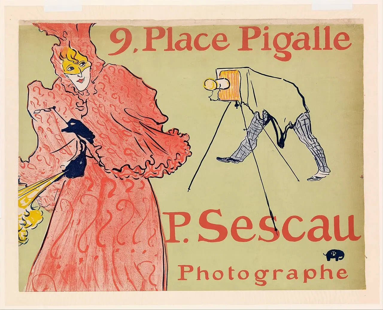 The Photographer Sescau (Le Photographe Sescau) by Henri de Toulouse-Lautrec, canvas print