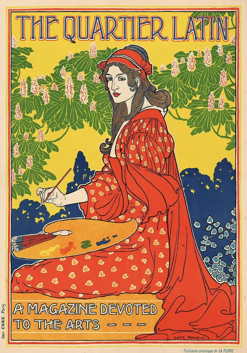 The Quartier Latin, a magazine devoted to the arts, advertising poster by Louis Rhead, canvas print