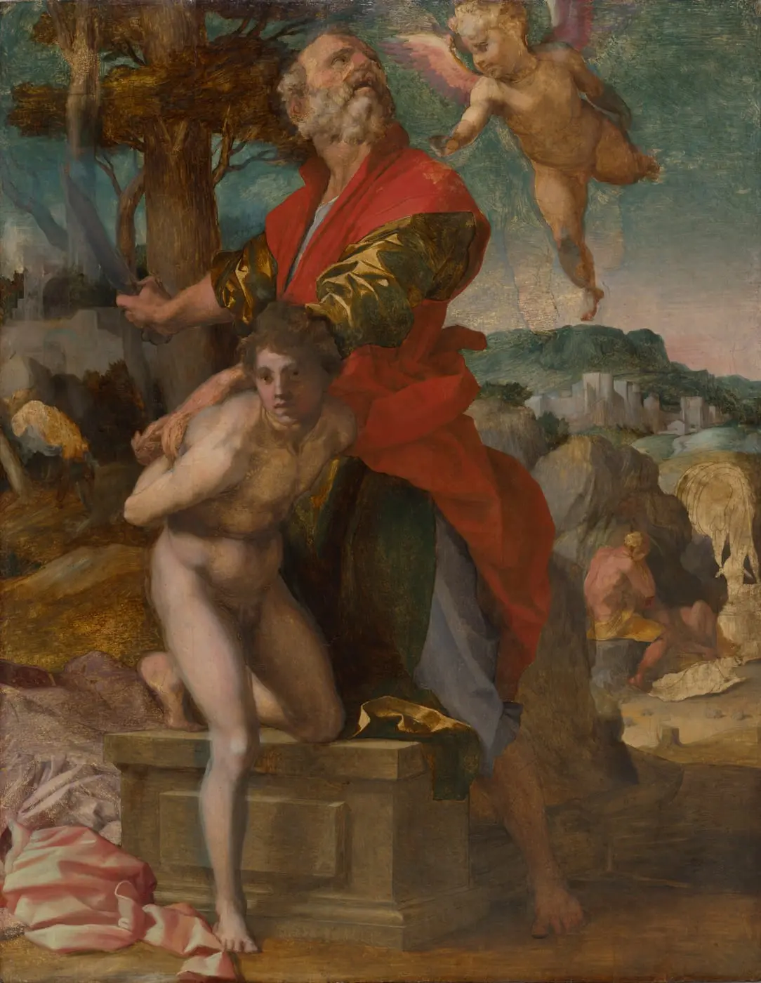 The Sacrifice of Isaac by Andrea del Sarto, canvas print