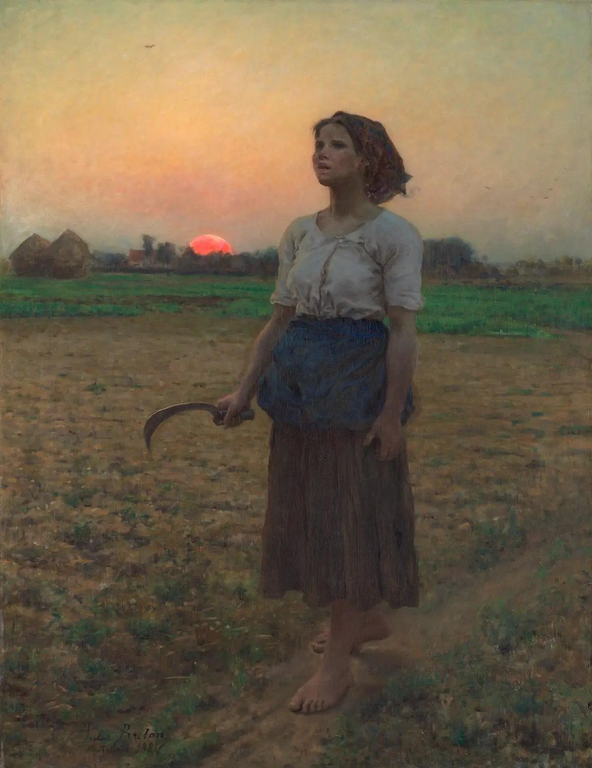 The Song of the Lark by Jules Breton, canvas print