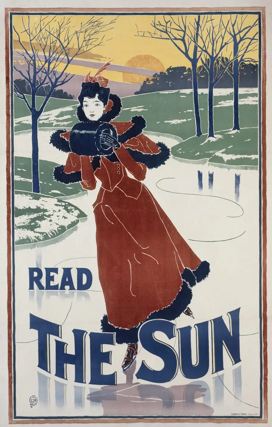 The Sun by Louis Rhead, canvas print