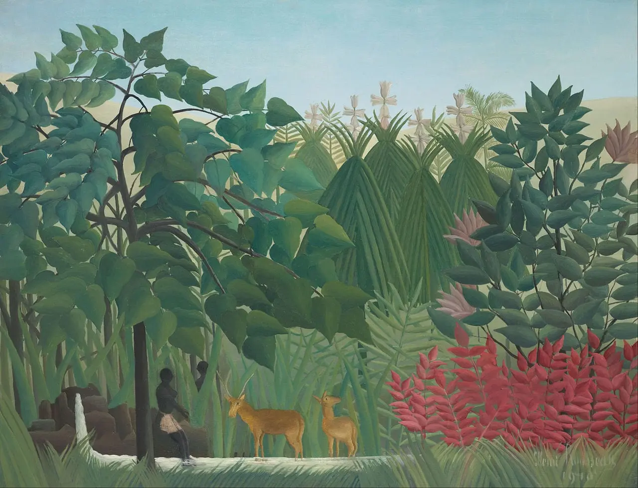 The Waterfall by Henri Rousseau, canvas print