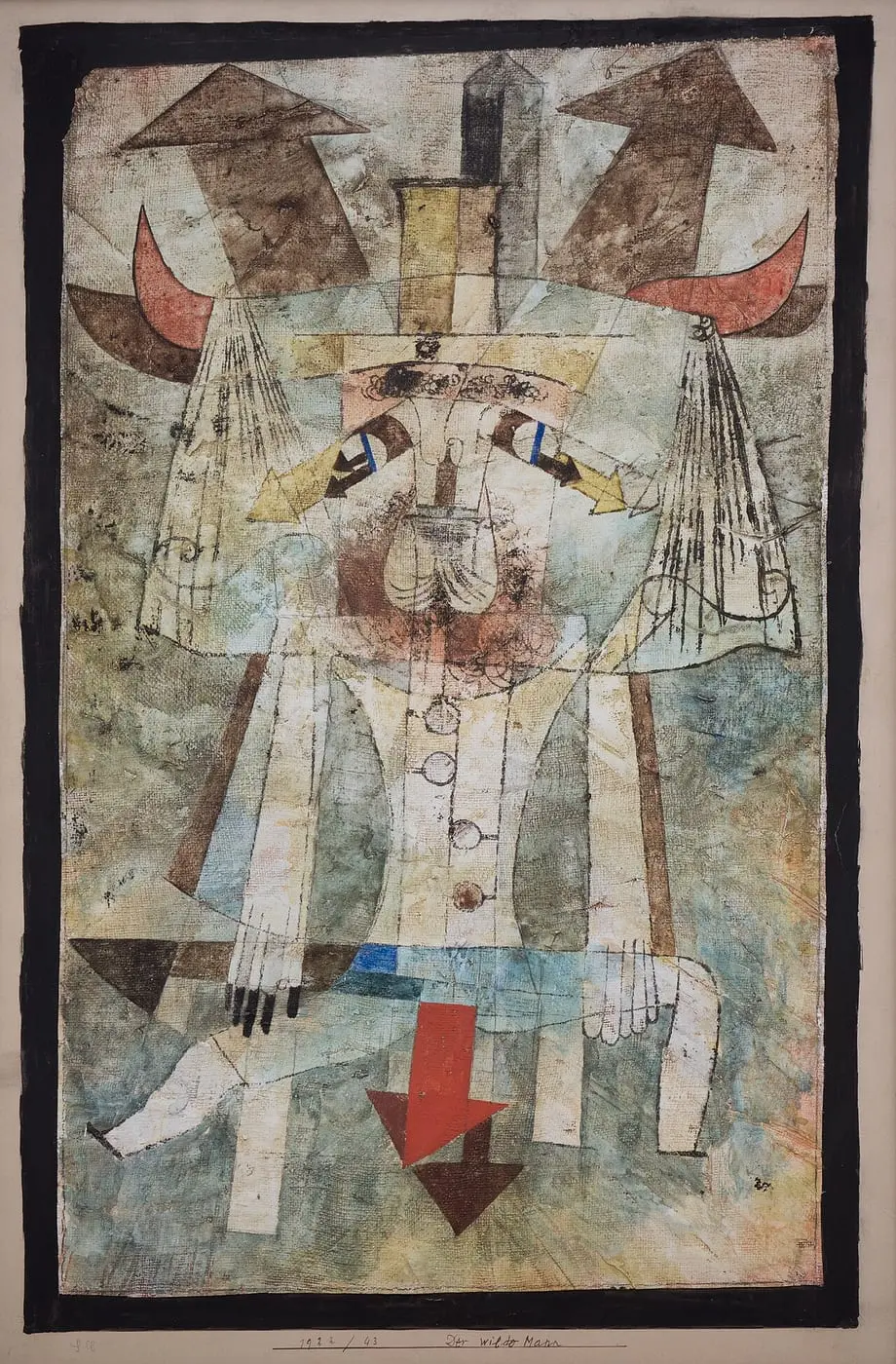 The Wild Man by Paul Klee, canvas print