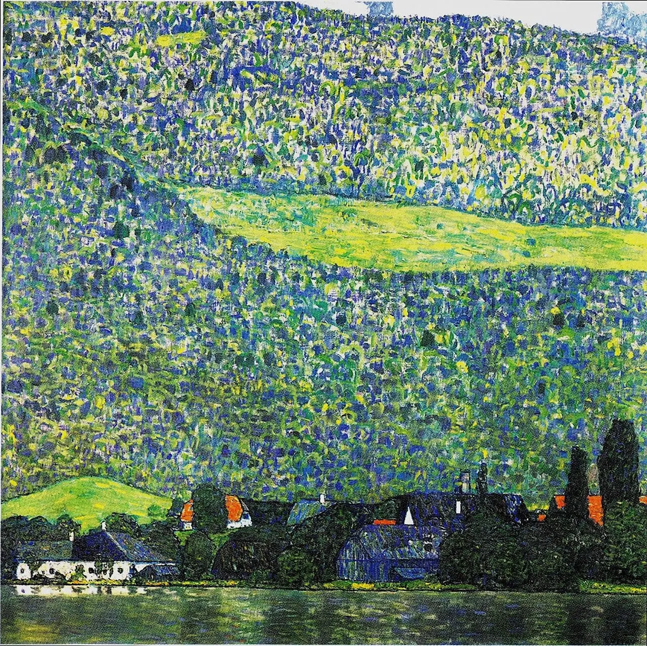 Unterach on Lake Attersee by Gustav Klimt, canvas print