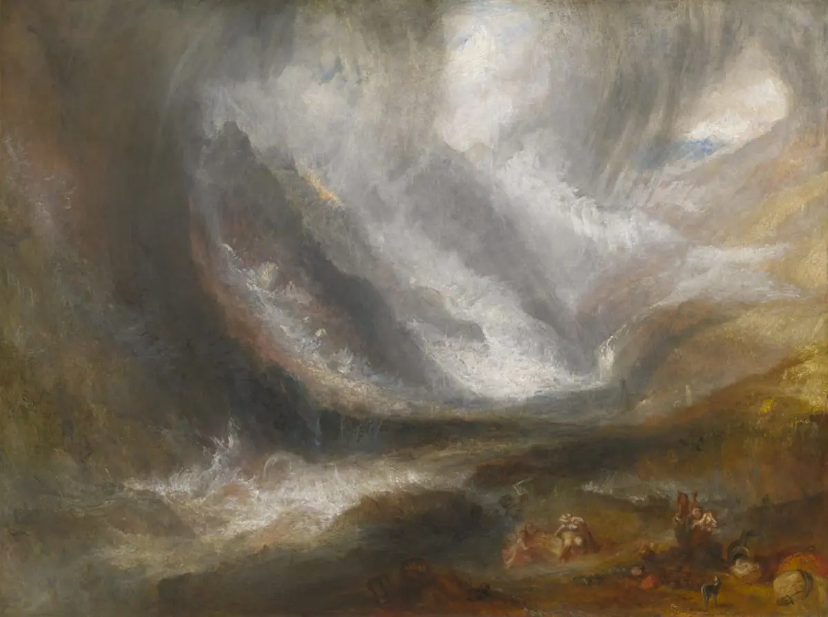 Valley of Aosta: Snowstorm by J. M. W. Turner, canvas print