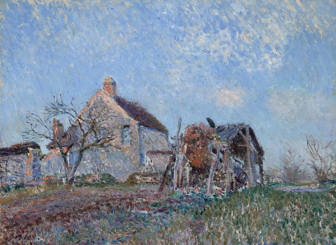 Vieille chaumière aux Sablons, environs de Veneux-Nadon by Alfred Sisley, canvas print