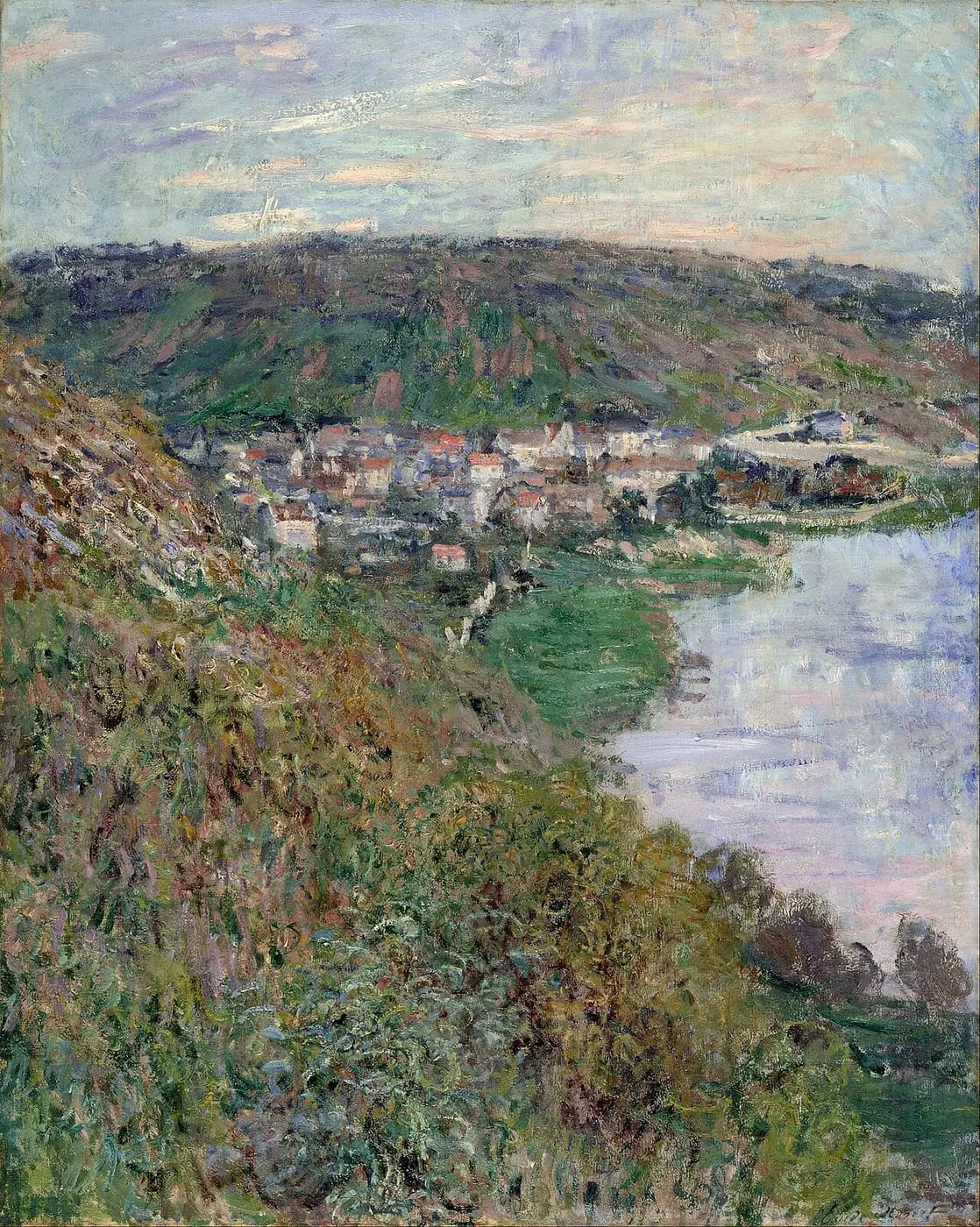 View of Vétheuil by Claude Monet, canvas print