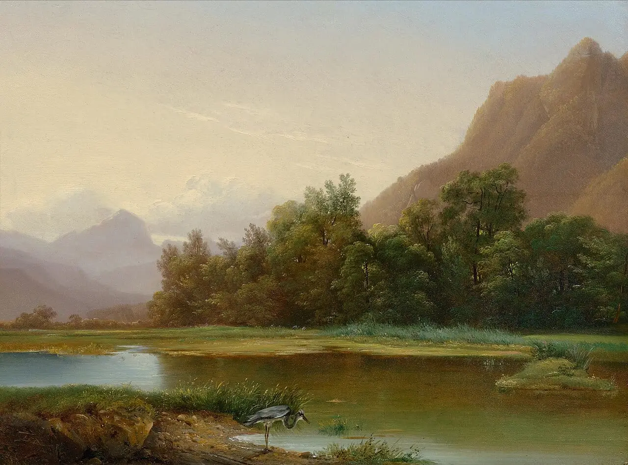 Vue prise au Bouveret by Alexandre Calame, canvas print