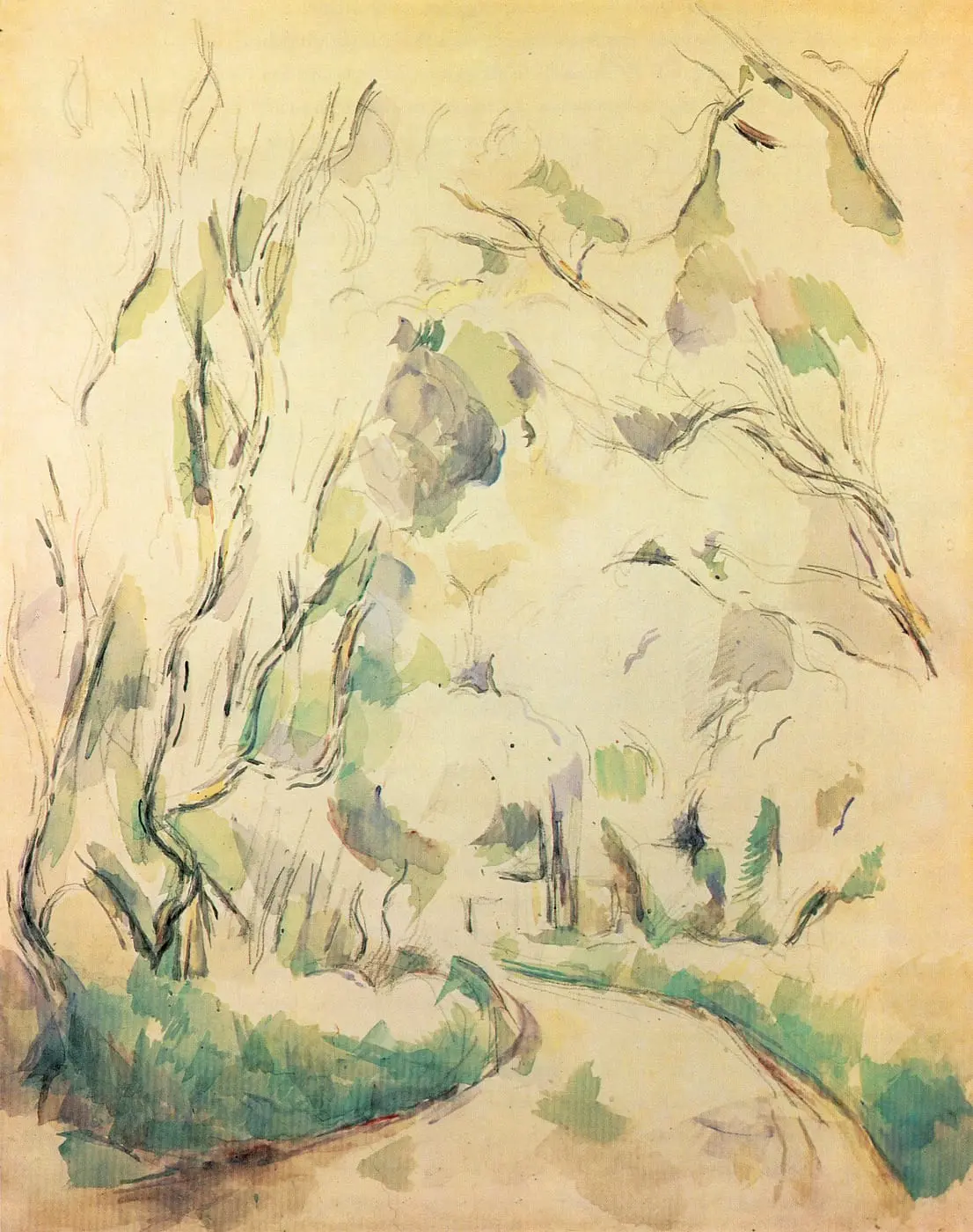 Well and Winding Path in the Park of Château Noir by Paul Cézanne, canvas print