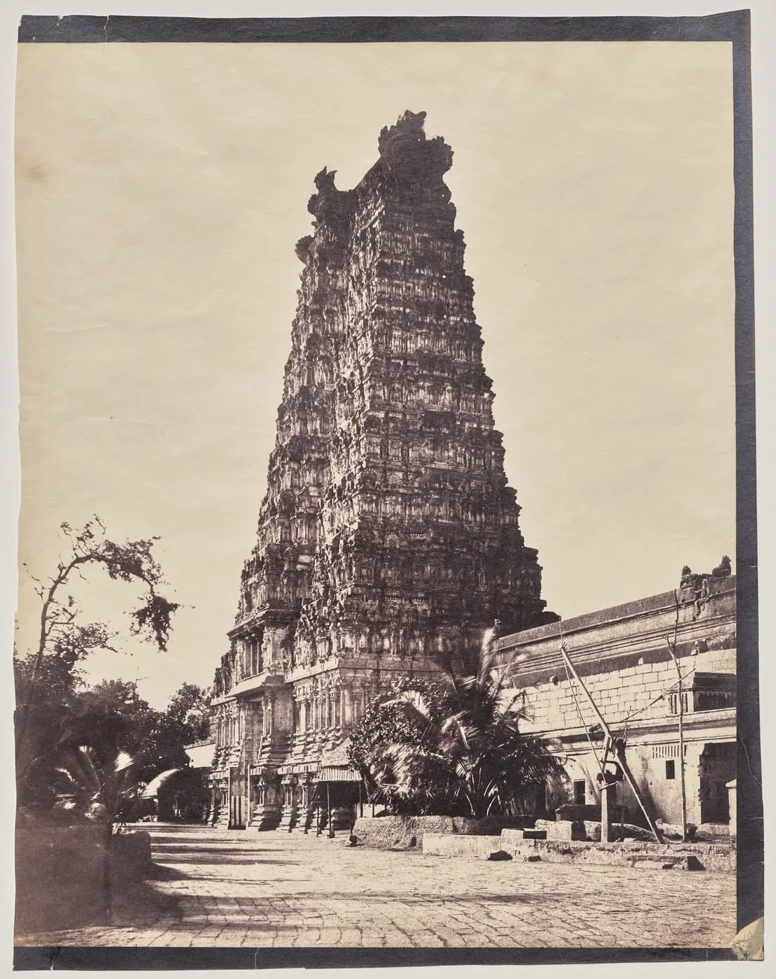 Western Gateway (Gopuram) of the Minakshi Sundareshvara Temple… by Captain Linnaeus Tripe, canvas print