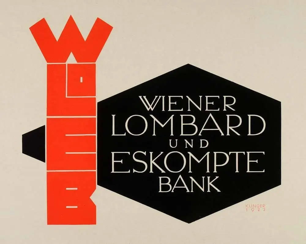 Wiener Lombard und Eskompte Bank by Julius Klinger, canvas print
