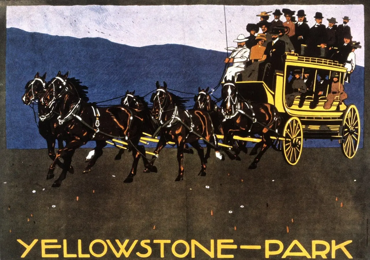 Yellowstone Park by Ludwig Hohlwein, canvas print